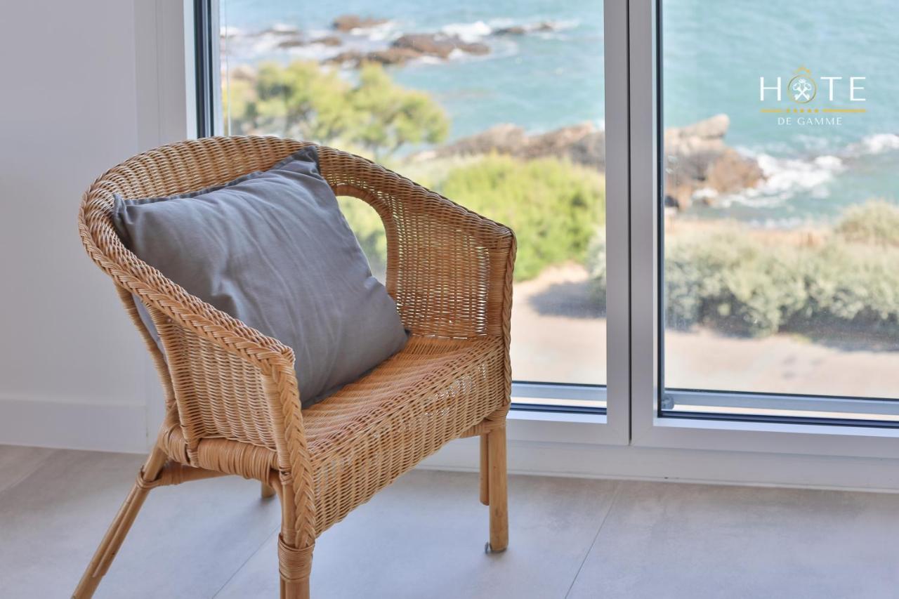 Appartement De Caractere, Superbe Vue Mer 280° La Chaume Kültér fotó